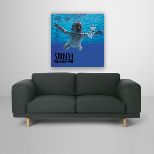 Cuadro Nirvana Nevermind Tapa Disco Tamaño 80x80cm 