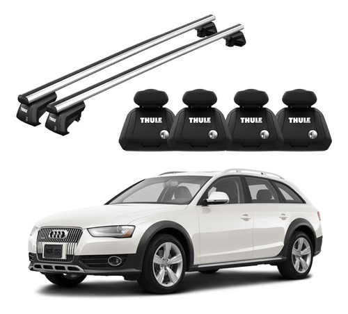 Rack Bagageiro Teto Thule Xt Prata A4 Allroad 2008