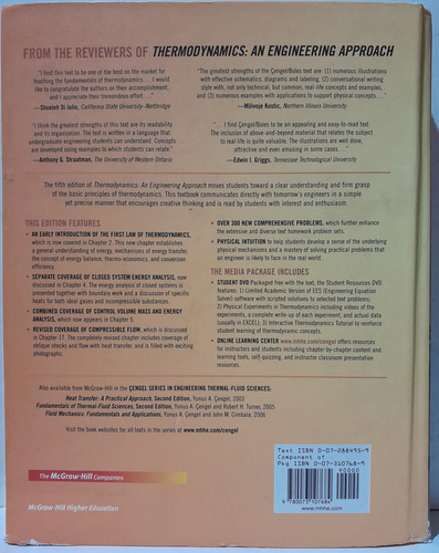 Thermodynamics An Engineering Approach Çengel E Boles Mcgrawhill 2006 (Usado)
