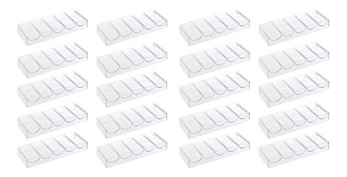 20pcs Tray Chips Case Para Tarjetas De De 100 Piezas