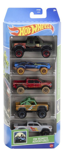 Paquete de 5 coches Hot Wheels HW Remote Adventures - Mattel
