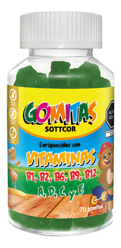 Multivitamina Para Niños Gomitas Sottcor 100g Chicle