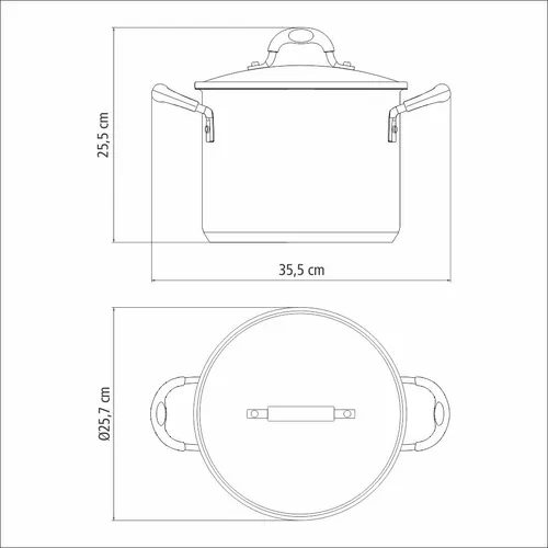 Olla Para Pasta Tramontina Acero Inoxidable C/asas 24cm C