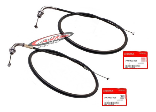 Cables Acelerador Retorno Original Honda Shadow 600 Moto Sur