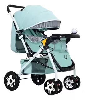 Carriola de paseo Aoku 1 2022 turquesa con chasis color blanco