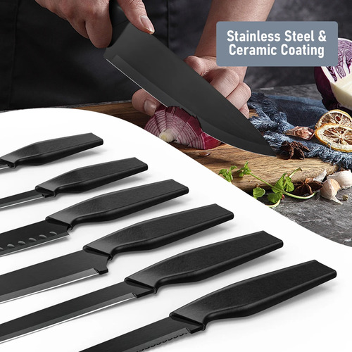 Juego Cuchillos Hogar 7pzs Para Carne/verdura/fruta