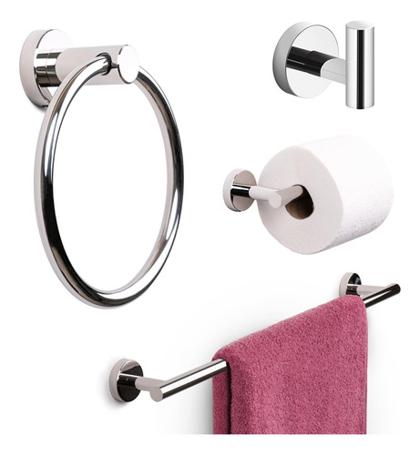 Set De Accesorios De Baño Marmolux 4u Cromo Pulido