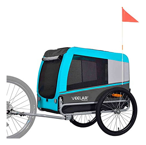 Trailer Transportador De Mascotas Large Para Bicicleta Blue