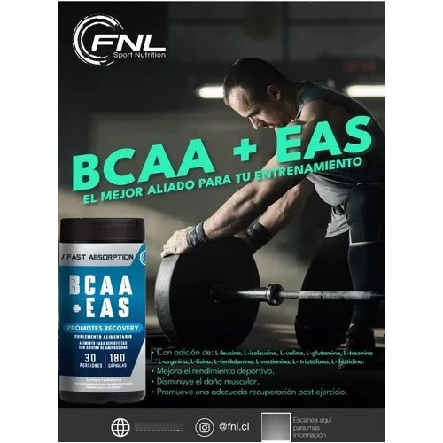 Bcaa + Eas 180 Cápsulas Fnl (aminoácidos)
