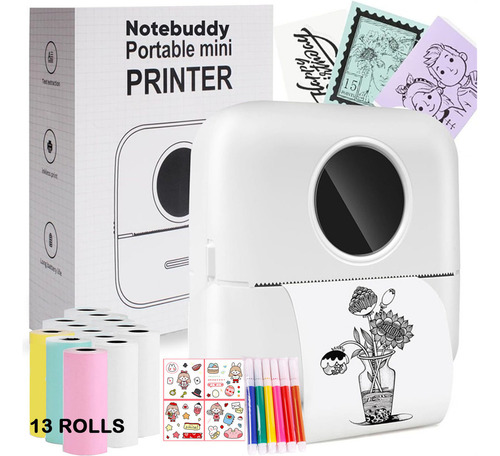 Mini Impresora Térmica Portátil Bluetooth 14 Roll 200 Dpi