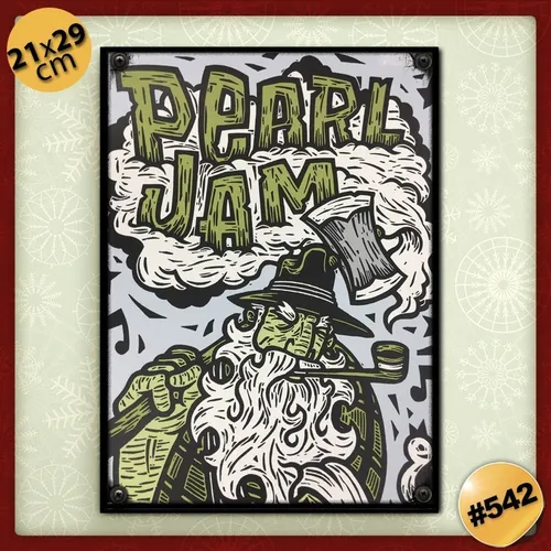 #542 - Cuadro Vintage 21 X 29 Cm / Poster Pearl Jam Cartel