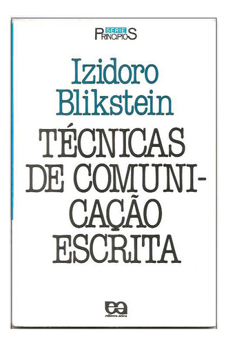 Técnica De Comunicação Escrita - Izidoro Blikstein (Usado)