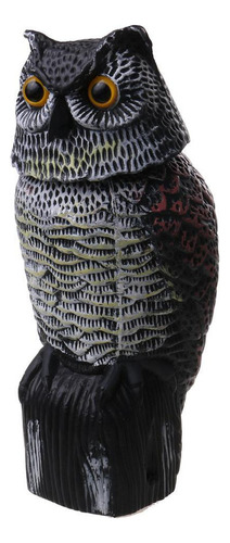 2 Piezas Owl Decoy Aves Scarer Deterrente Viento Activado