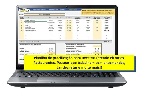 Planilha Precificação Para Lanchonetes E Restaurantes