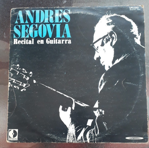 Andrés Segovia Recital En Guitarra Disco Lp