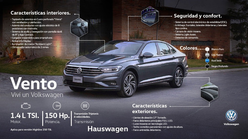 Nuevo Volkswagen Vento Highline 1.4 Tsi 250 Aut Borda