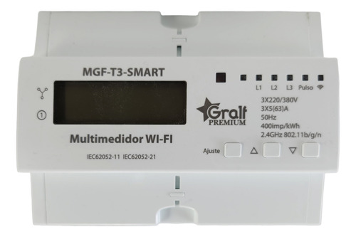 Medidor Trifásico De Consumo Wifi Smart 3x220/380v 63a Ip20