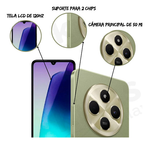 Smartphone Redmi 14c 256gb + Fone Bt Rápido E Completo