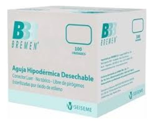Agujas Descartables X100u (16/5 - 25/8 - 40/8- 40/12- 50/8) 1 Ml