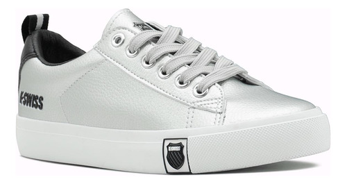 Tenis K-swiss Trinity Casual Dama Plata Antiderrapante 22-26