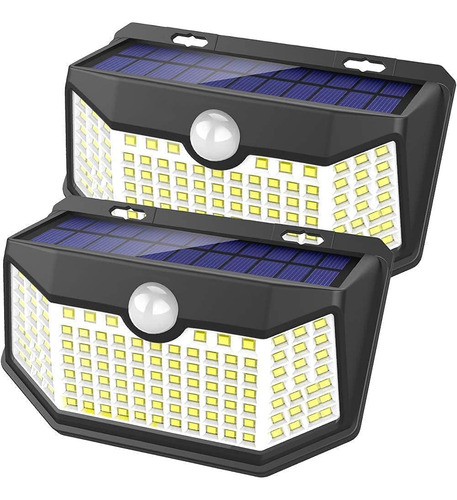 Hmcity Luces Solares Al Aire Libre 120 Led Con Reflector De