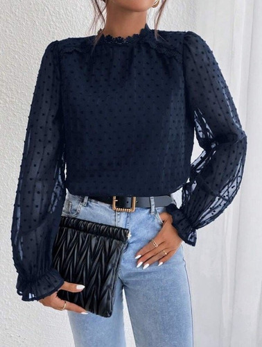 Blusa Importada De Gasa Romantica - Macoua