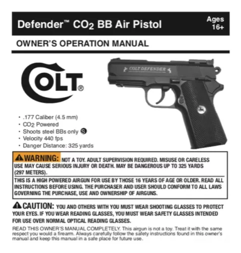 CO2 Pistola Colt Defender Full Metal - Envíos a todo México
