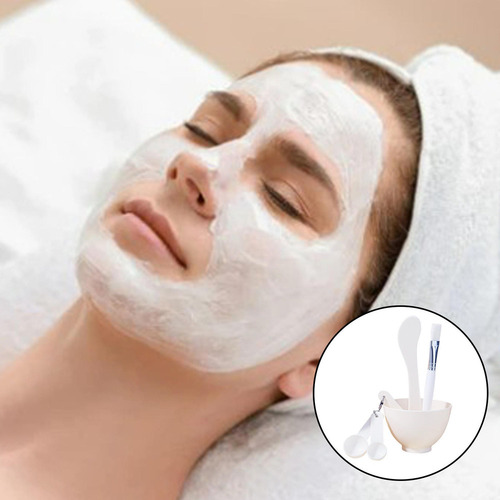 ' Mascarilla Facial Juego De Tazones Para Mezclar Kit Blanco