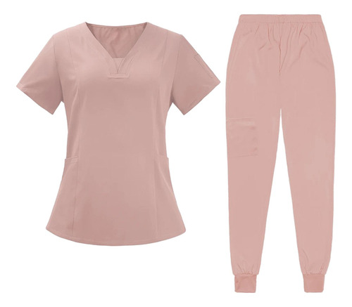 Conjunto De Traje Para Mujer, Uniforme Para L Rosa