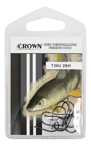 Anzol Crown Tinu 2bh Black N 6 - Cartela C/ 10 Unidades