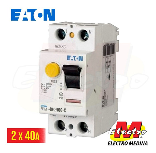 Disyuntor Diferencial 2 X 40a Moeller Eaton Electro Medina