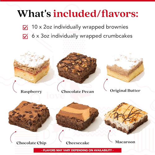 David's Cookies Surtido De Brownies Y Pastel De Migas En Lat
