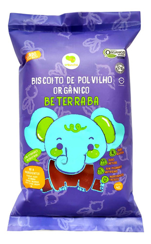 Biscoito De Polvilho Beterraba Vegano Orgânico Crilancha 40g