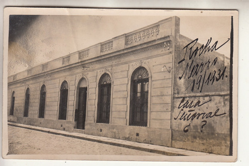 1931 Postal De Rocha Fotografia Real Antigua Casa De Ciudad 