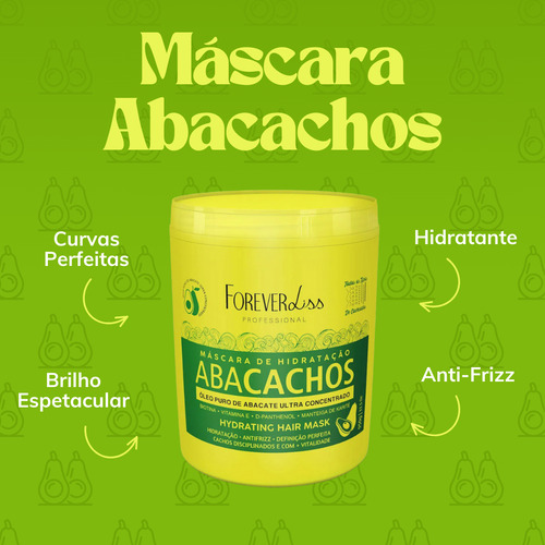 Kit Forever Liss Abacachos Shampoo + Máscara Low Poo 950g