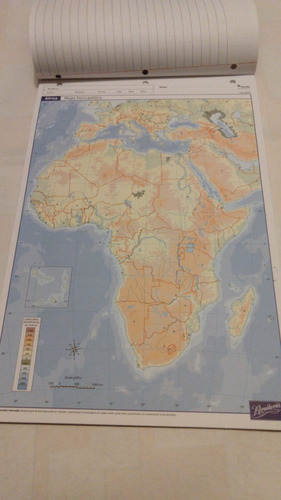 Mapa Africa, Físico-politico, Oficio, Block * 20 U. Scrapboo