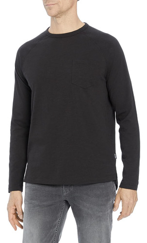 Kenneth Cole New York Polera De Manga Larga Con Bolsillo R