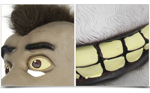 1 Máscara De Látex Shrek Donkey Com Boca