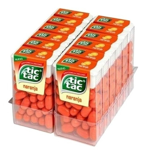Caramelos Tic Tac Pastillas Sabor Naranja Estuche X 192 Gr