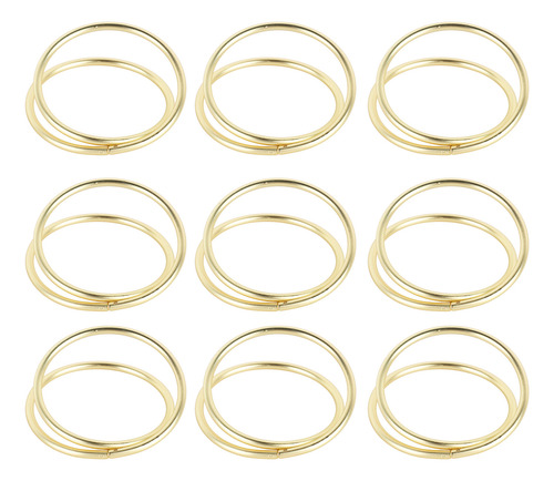 Anillos Para Servilletas, 12 Unidades, En Espiral, De Oro Ma