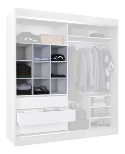 Placard Ropero Vestidor Corrediza 180x200 Espejo+
