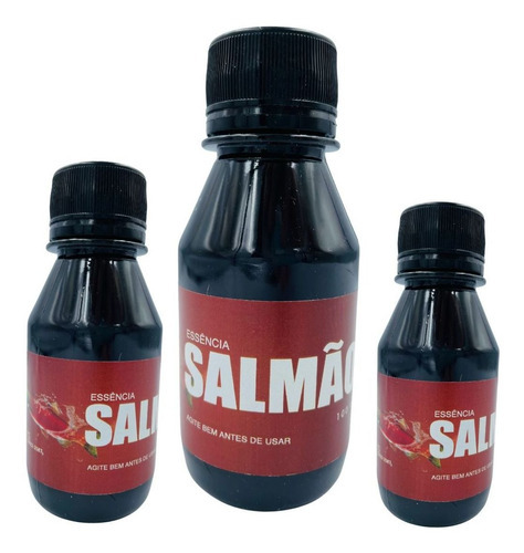 Kit 3 Atrativo Essência Pesca Sabor Salmão 100ml Mar E Rio