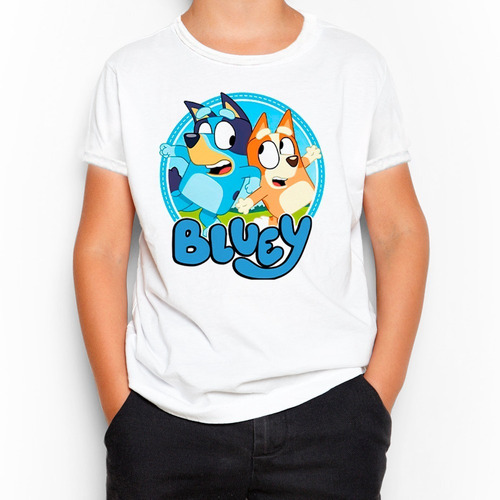 Remera Niño, Niñas, Unisex. Bluey- Dibujos Animados. D2