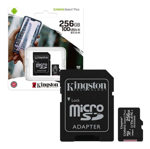 Memoria Micro Sd Kingston 256gb Canvas Select + Adaptador