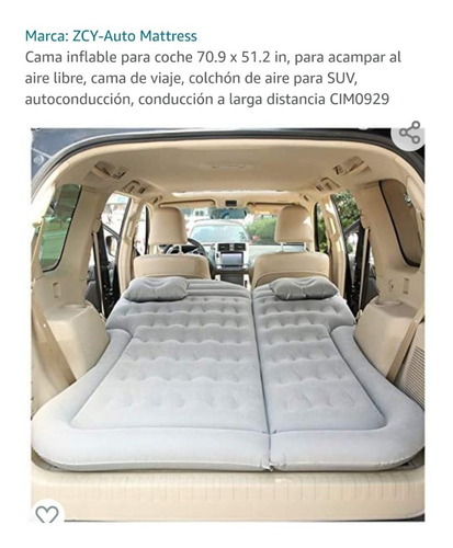 Colchón Cama Inflable Para Carro Con Inflador