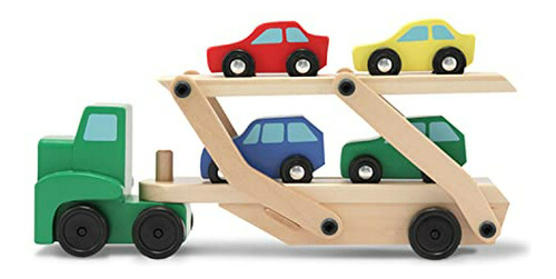 Camión Transportador De Coches De Madera Melissa & Doug