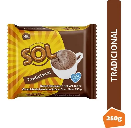 Chocolate Sol Tradicional X250g