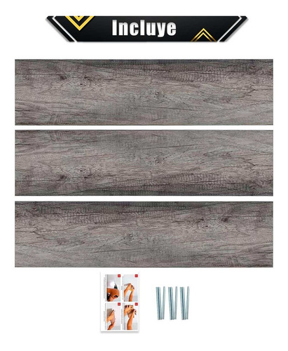 Imagen 8 de 10 de 3 Repisas Flotantes Modernas Minimalistas Melamina 80x20 Cm