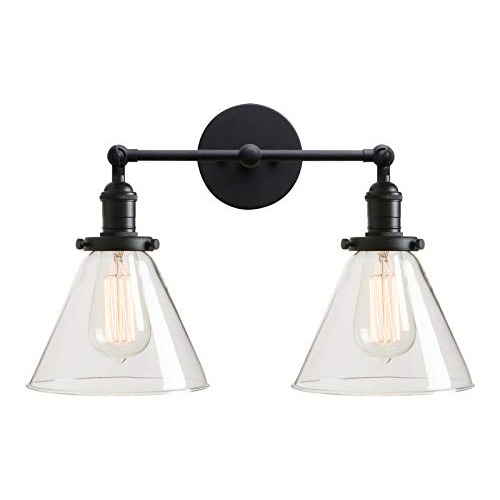 Doble Aplique Vintage Industrial Antiguo De 2 Luces Pan...