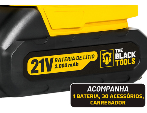 Parafusadeira Furadeira Pw 21v + Jogo Ferramentas 300 Peças